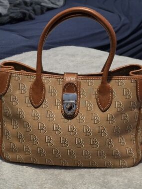 Dooney & Bourke Brown DB Monogram Satchel